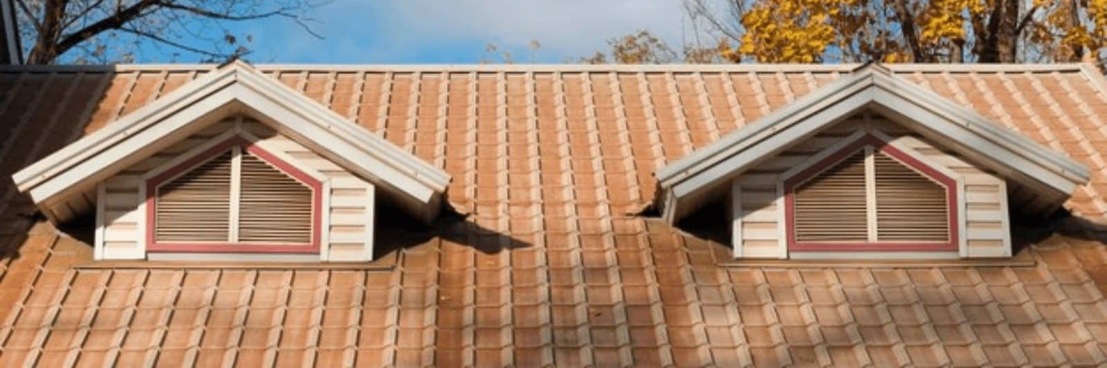 Roof with two dormer windows